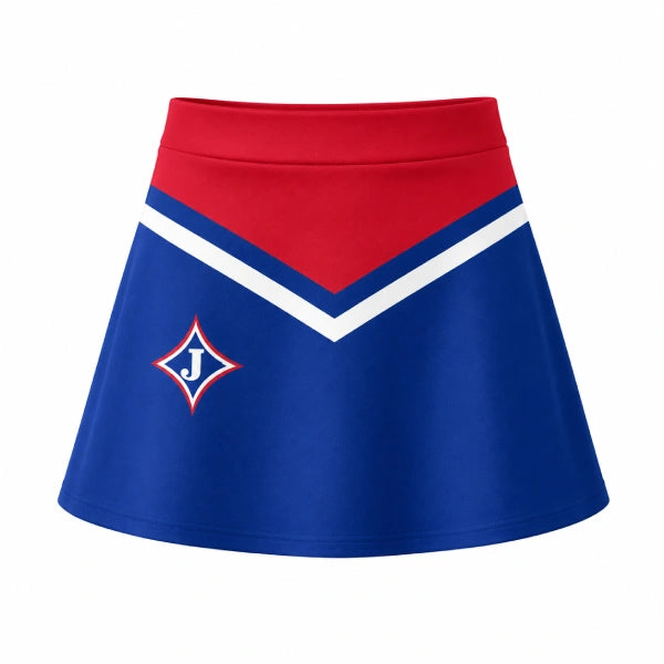 Jefferson Royal Blue & Red Chevron Cheer Skirt