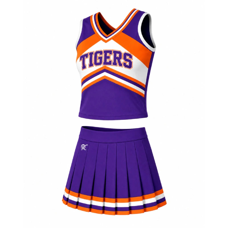 Tigers Purple & Orange Cheer Uniform